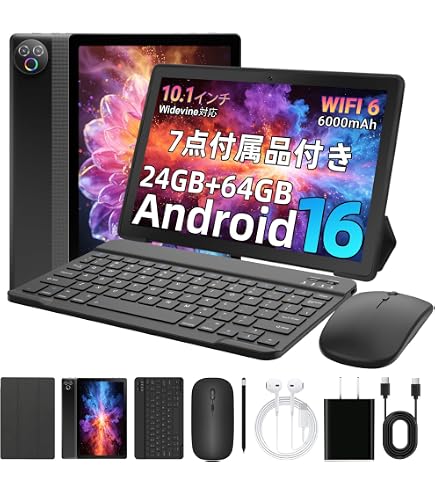 Amazon.co.jp: 【2026 Android 16 タブレット 10インチ セット版 】P10